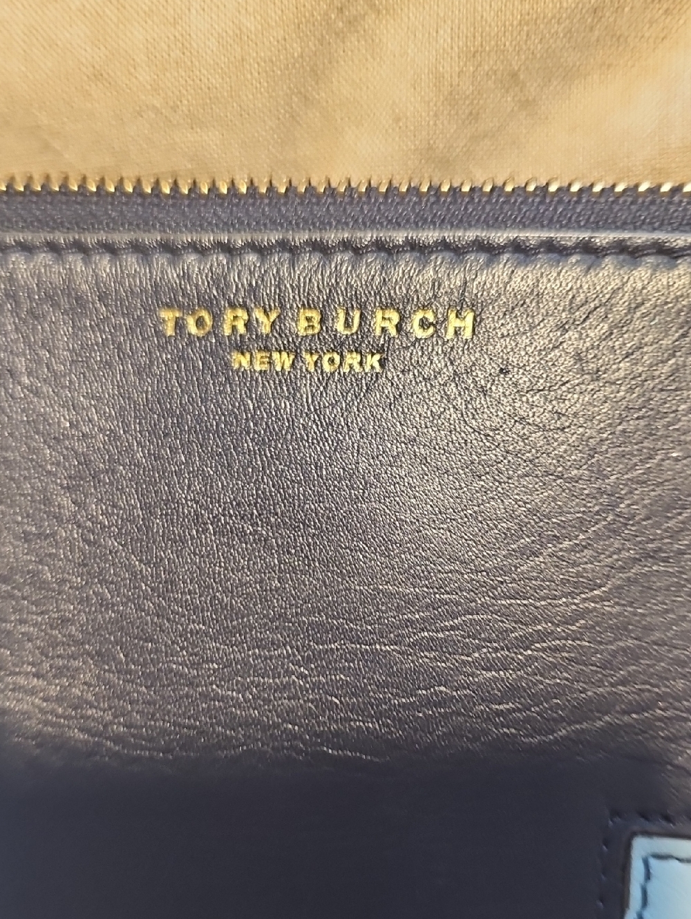 Tory Burch Navy And Sky Blue Wristlet Clutch - Picture 8 of 8